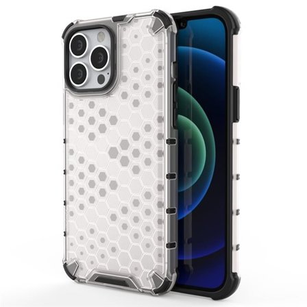 Honeycomb Case panser cover med TPU Bumper til iPhone 13 Pro Max transparent