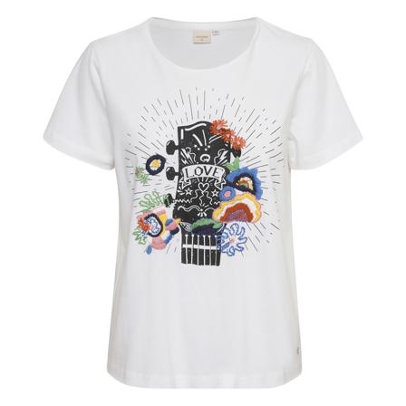 Cream, T-Shirts Wit, Dames, Maat:M