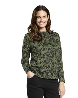 Kuvioitu puolipoolo Grön/Svart-36/38-Åshild