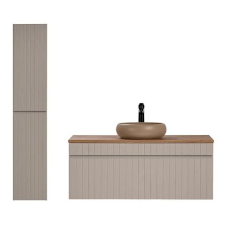 Sæt med vaskeskab til at placere + søjle - 100 cm - Emblematic Cashmere