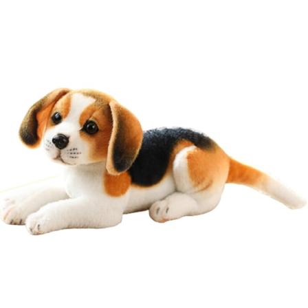 Simulaatiokoiran pehmolelu Pehmeä täytetty nukke - täydellinen 32cm Beagle