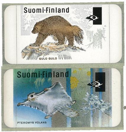Finland 1995 - Automatmærker jerv og flyvende egern - Postfrisk