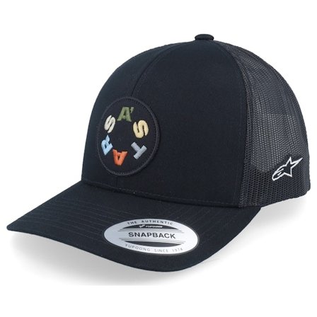 Alpinestars - Preto trucker Boné - Gambit Hat 1010 Black/Black Trucker @ Hatstore