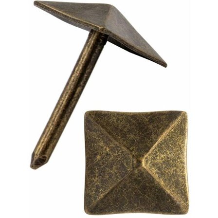 Pakke med 40 dekorative søm i antik bronze messing 12 x 12 mm