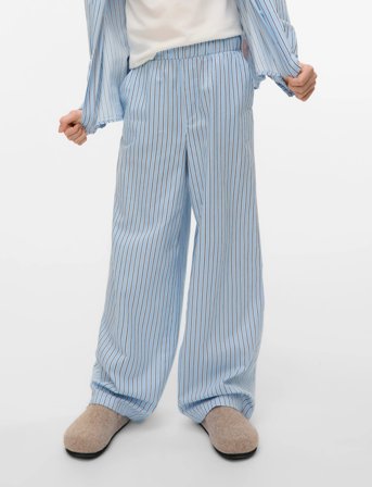 Vero Moda Girl Vmpinnys Wide Pant Wvn Girl - Blue - 164