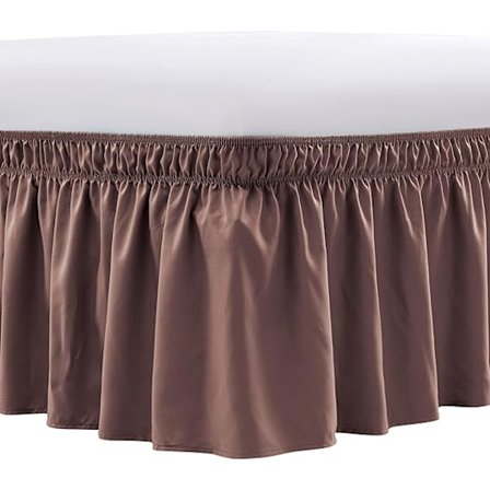 Tvilling seng skjørt, elastisk wrap rundt seng skjørt tvilling seng, enkel passform med