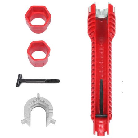 8 i 1 Multifunktionel Sanitær Sokkel Vask Nøgle Varme Varmeelement Husholdning Skrue Fjernelse Hardware Værktøj