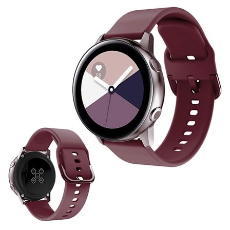 Silicone watch band for Amazfit GTS and Huawei Watch GT 2 42mm - Wine Red