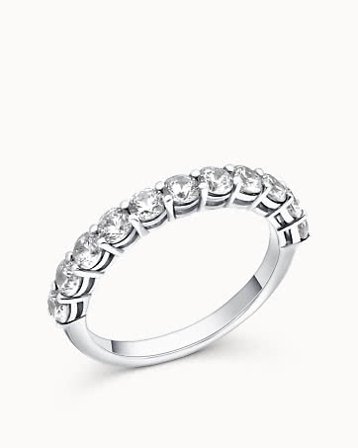 Bague Eternity Lilian 950 Platine - Bague en Diamant avec Diamants Synthétiques