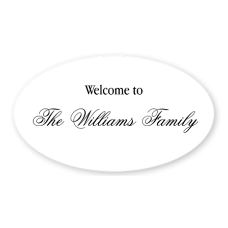 Door Sign - Personalised - Black/White - Engraved plastic - Signomatic.com.au