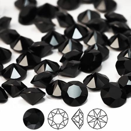 Swarovski 1088 Xirius Chatons, Ss39 (8mm), Jet, 2st