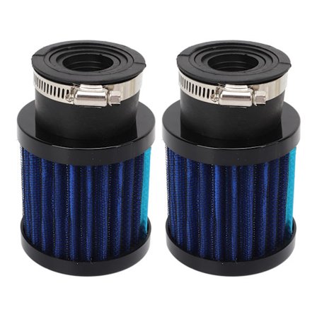2 stk. Luftfilter 28‐48 mm Høj Filtreringseffektivitet Universal til 50cc 70cc 90cc 125cc Knallert Scooter ATV Dirt Bike Sort Blå