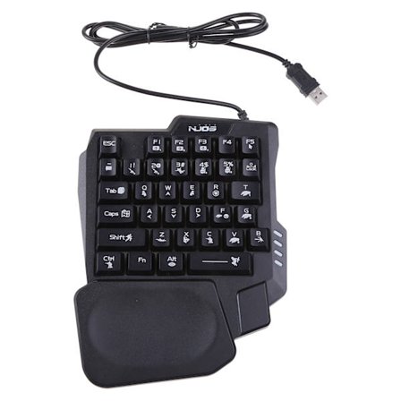 USB Tangentbord Enhands Trådbundet 35 Tangenter Luminous Gaming Tangentbord För Surfplatta Färgglad Ergonomi Gamer Keypad Handstöd