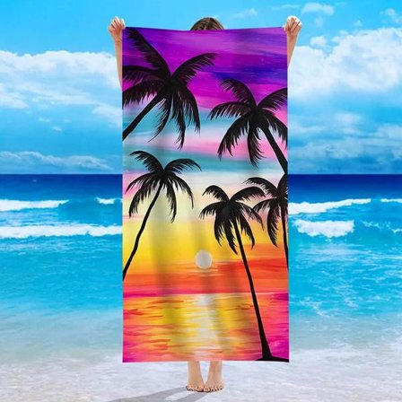 1 Strandhåndklæde, Størrelse 70cmx140cm