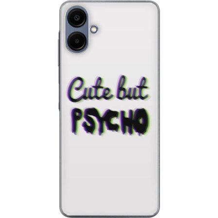 Kompatibel Mobilcover til Samsung Galaxy A06 Rainbow-farvet legetøjsfigur med et glad ansigt og farverige cirkler i en legesyg studieillustration