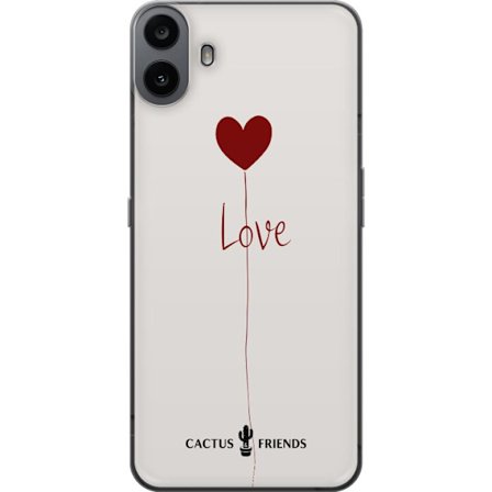 Yhteensopiva Puhelinkuori Nothing Nothing CMF Phone 1 Cactus and Friends - Love Balloon Minimal