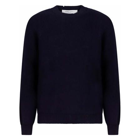 Golden Goose Round-neck Strik Blå, Herre Strik, Størrelse: M