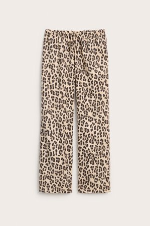 Kappahl | Spodnie z wzorem w lamparta | Brązowy
