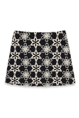 NA-KD Crochet Mini Skirt - Sommersæt - Sort - EU 38