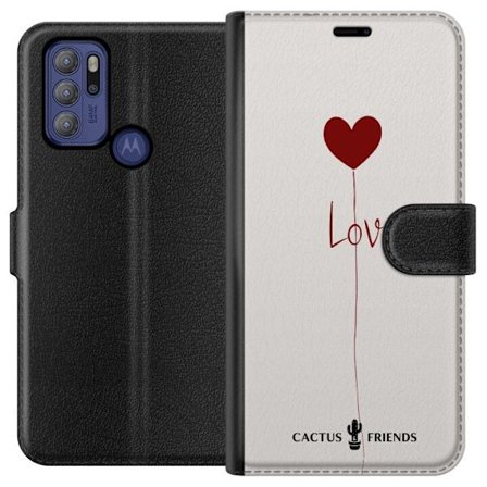 Yhteensopiva Lompakkokotelo Motorola Motorola Moto G60S Cactus and Friends - Love Balloon Minimal