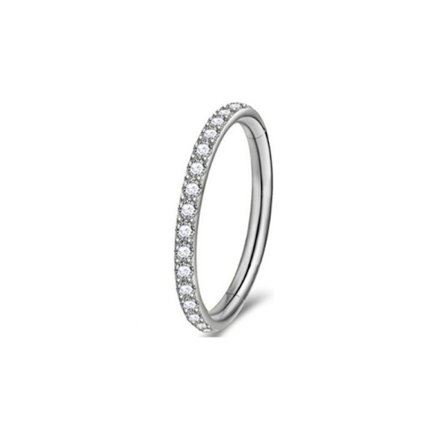Argent blanc 1.2 * 6mm diamantøredobber brusk G23