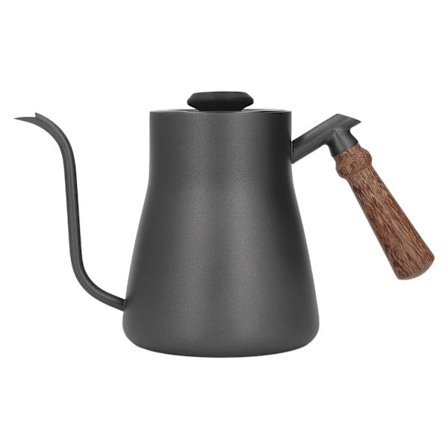 850 ml:n kahvinkeitin, jossa on lämpömittari, ruostumattomasta teräksestä valmistettu hansikahvinkeitin puukahvalla