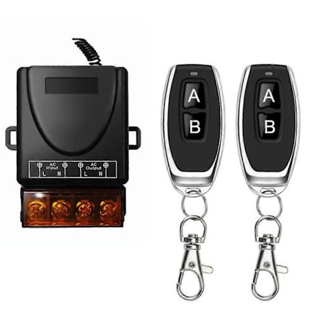 30A AC 220V 1CH 433MHz Langaton Kaukosäädin RF Rele Vastaanotin + Pois/Päällä Lähetin Sähkölaitteelle Lampulle[D]