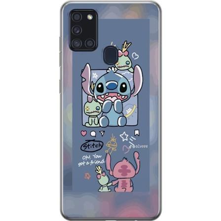 Samsung Galaxy A21s Genomskinligt Skal Stitch Vänner