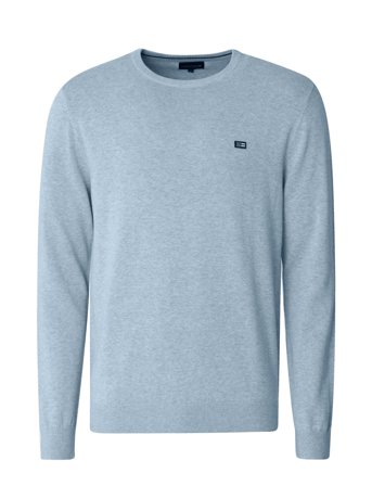 Lexington Clothing Bradley Cotton Crew Sweater Blå