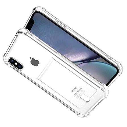 Kraftig silikoneetui med kortrum Floveme - iPhone XS Max Transparent/Genomskinlig