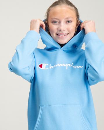 Champion Hooded Sweatshirt Blau Hoodies/Kapuzenpullover Mädchen - Kidsbrandstore