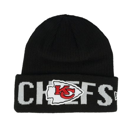 New Era - Negro cuff Beanie - Kansas City Chiefs Wordmark Black Cuff @ Hatstore