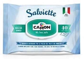 Camon Salviette Detergenti Per Cani E Gatti Muschio Bianco 40