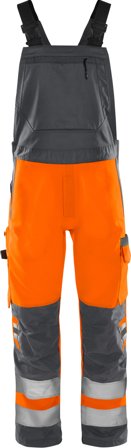 Fristads 1030 GPLU Hängselbyxa varsel, orange/grå Varsel, Orange/Grå, Kläder