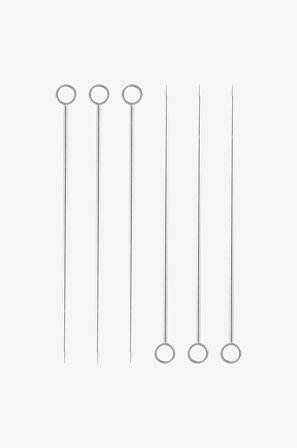 Dorre - Cocktailpinde Carita 6-pak - Sølvfarvet - Bar- & drinkstilbehør - Fra Homeroom