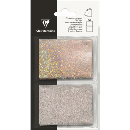 Glitter Label Silver