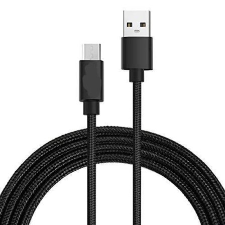 2 st 3 m Micro-USB Svart Kabel