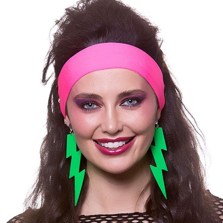 80-luvun Korvakorut Salamat Neon Vihreä Clip-on