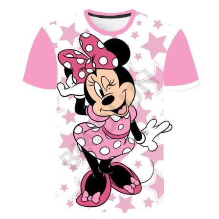 Musse Pigg Minnie Mouse Pojkar T-shirt T-shirt med grafiskt print Kortärmad Casual Child Top C 150cm