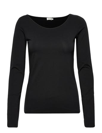 Cotton Stretch Long Sleeve Top Black Filippa K