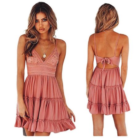 Naisten syvä V-kaula-aukkoinen pyjama-alusasu, vartalonmyötäinen mekko, seksikäs pitsihihna