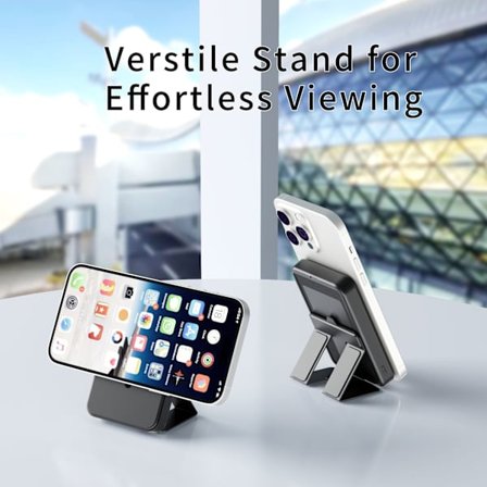 Magsafe Magnetisk Trådløs Powerbank 10000 mAh Kreativ Bærbar Hurtiglading Powerbank Mobiltelefon med Stativ