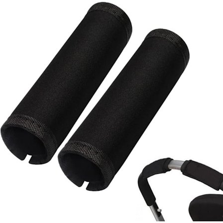 2 st babyvagnshandtagsöverdrag svart, barnvagnshandtagsöverdrag, B