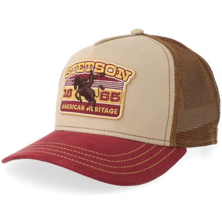 Stetson - Beige trucker Keps - Kids Rodeo Wine Beige A-frame Trucker @ Hatstore