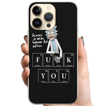 Kompatibelt Mobilskal till Apple Apple iPhone 15 Pro Max Rick and Morty Fu*k You
