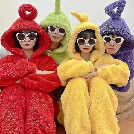 Teletubbies voksen jumpsuit onepiece pyjamas onepiece mænd og kvinder unisex par hjemmetøj grøn-Xin Grøn