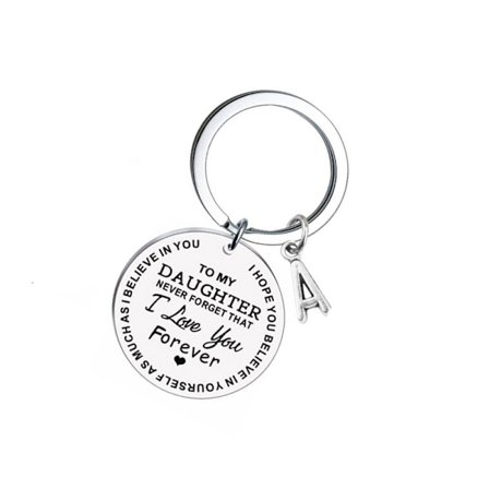 Till min dotter Nyckelring i rostfritt stål