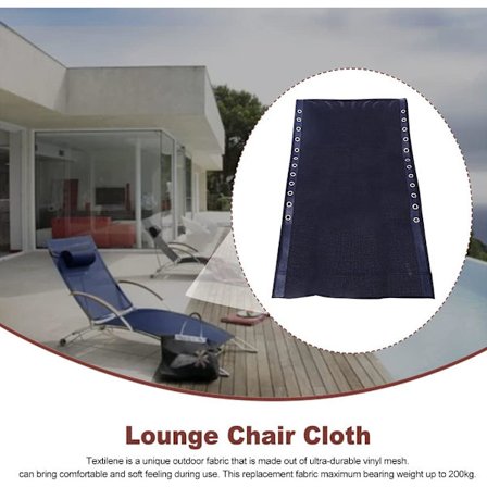 Stol erstatningsstoff, Anti Gravity Lounge Chair Stoff med tau, Stol Tilbehør Bungee Elastisk Patio Recliner Stol(Blå)