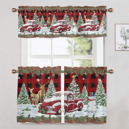 1/2 St Printed Pläd Stång Pocket Dekorativ Xmas Kort Panel