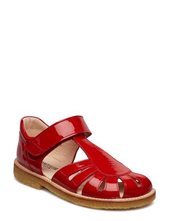 Sandals - Flat - Closed Toe - Shoes Summer Shoes Sandals Rød ANGULUS